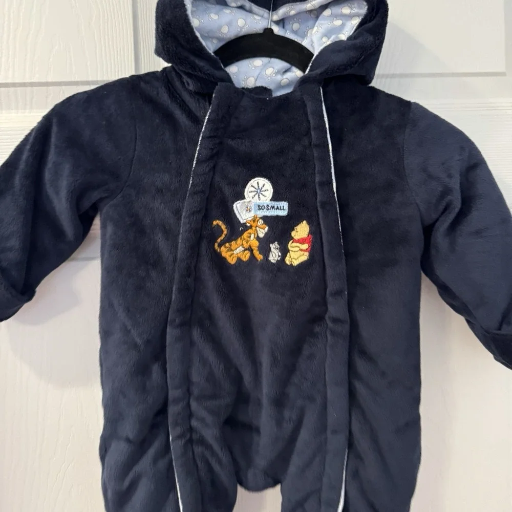 Winnie the Pooh Infant Fleece Sherpa Bunting Snowsuit 3-6 Months Small Hooded